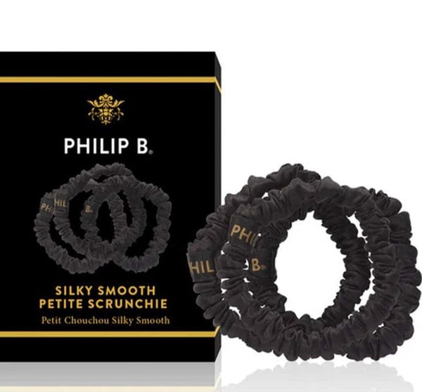 Philip B. - Petite Black Scrunchie ( set of three)