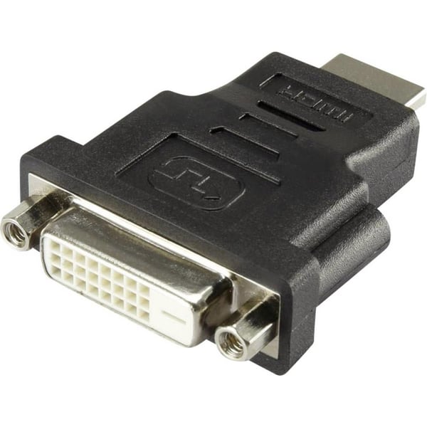 Renkforce RF-4212231, HDMI, DVI-D, Musta