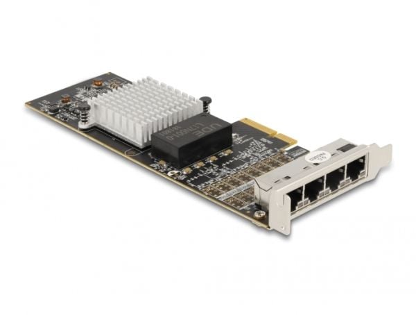 Delock - Nettverksadapter - PCIe 2.1 x4 lav profil - Gigabit Ethernet x 4