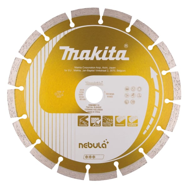 Makita Nebula B-54025 diamantklinga 230 mm 22,23 mm segmenterad