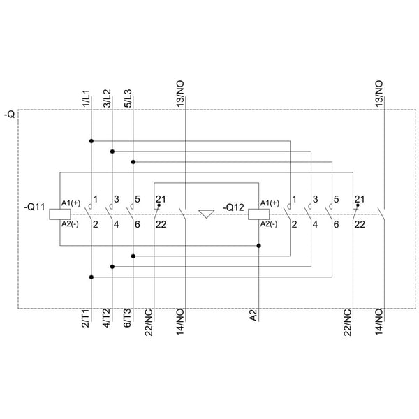Siemens 3RA2324-8XB30-2BB4 Kääntymissuojausyhdistelmä 3 x katkaisija 690 V/AC 11 A 1 kpl 1 kpl