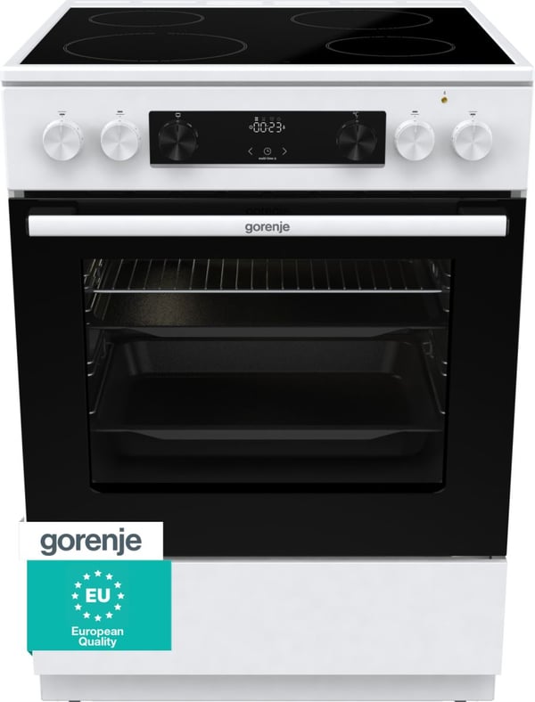 Gorenje Advanced GEC6C40WD - Komfyr - frittstående - bredde: 60 cm - dybde: 60 cm - høyde: 85 cm - med selvrens - hvit