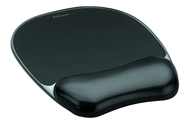 Fellowes 9112101, Musta, Yksivärinen, Geeli, Muovi, Rannetuki