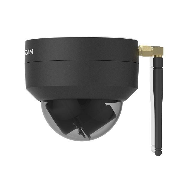 Foscam D4Z, IP-säkerhetskamera, Inomhus & utomhus, Kabel & Trådlös, Tak, Svart, Glödlampa