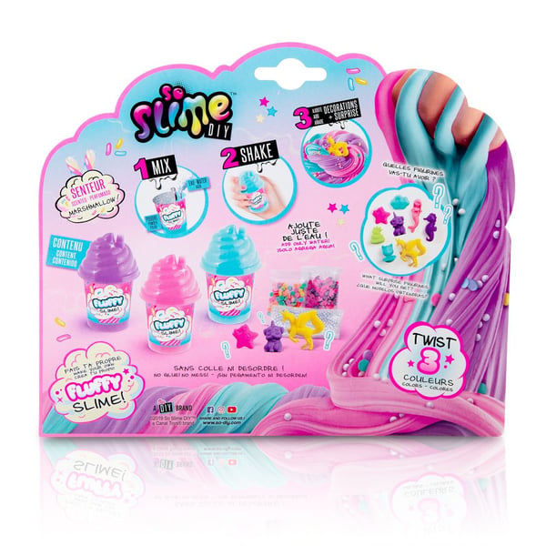 So Slime Slime Shaker Fluffy slime-askartelusetti, 3 kpl