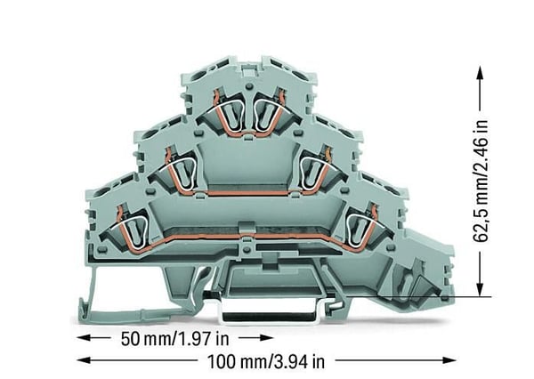 Wago skinneklemme 4-nivå 4mm² for elektriske motorer (281-532)