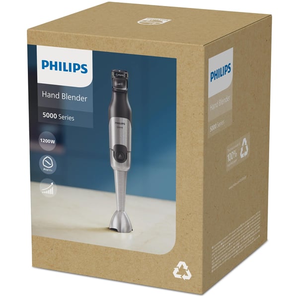 Philips 5000 series Stavmikser HR2681/00, Stav Mikser, Pulsfunksjon, 1,2 m, 1200 W, Svart, Rustfritt stål