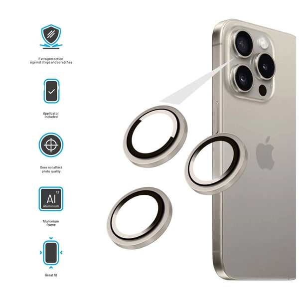 FIXED FIXGC2-1202-GD, Apple, iPhone 16e, Naarmuuntumisenkestävä, Likaa hylkivä, Läpinäkyvä, Kulta, 3 kpl