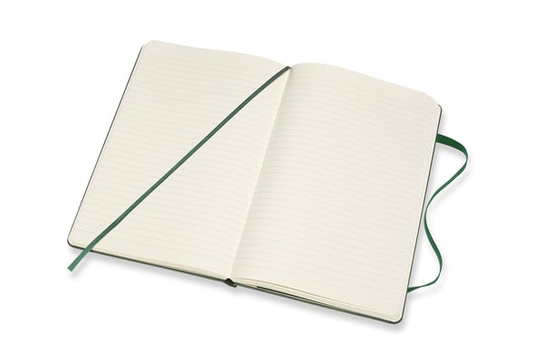Moleskine Classic, Monokromatisk, Grønn, 240 ark, 70 g/m², Linjerte ark, Innbundet (hardcover)
