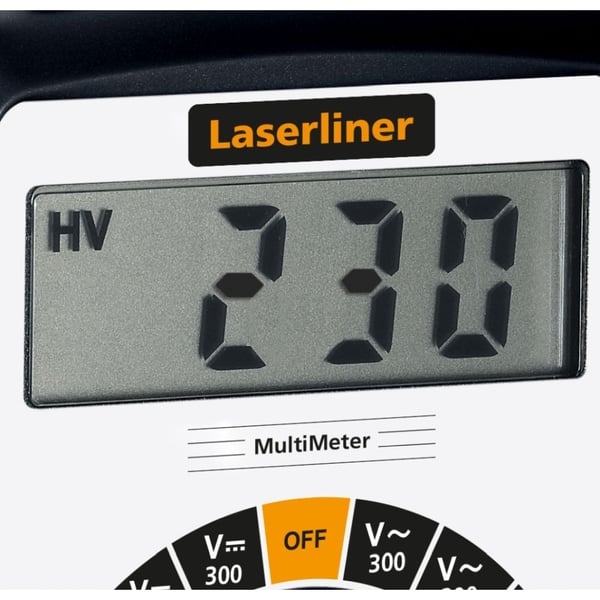 Laserliner MultiMeter, Digitaalinen yleismittari, Kädessä pidettävä yleismittari, 0.1 - 300 V, 0,1 - 300 V, 1.2% + 10 Digits, 1.2% + 10 Digits