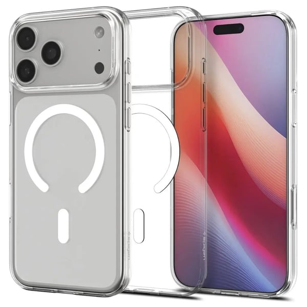 Spigen Liquid Crystal (MagFit), Mobilskal, Apple, iPhone 17 Pro Max, 17,5 cm (6.9"), Transparent, Vit