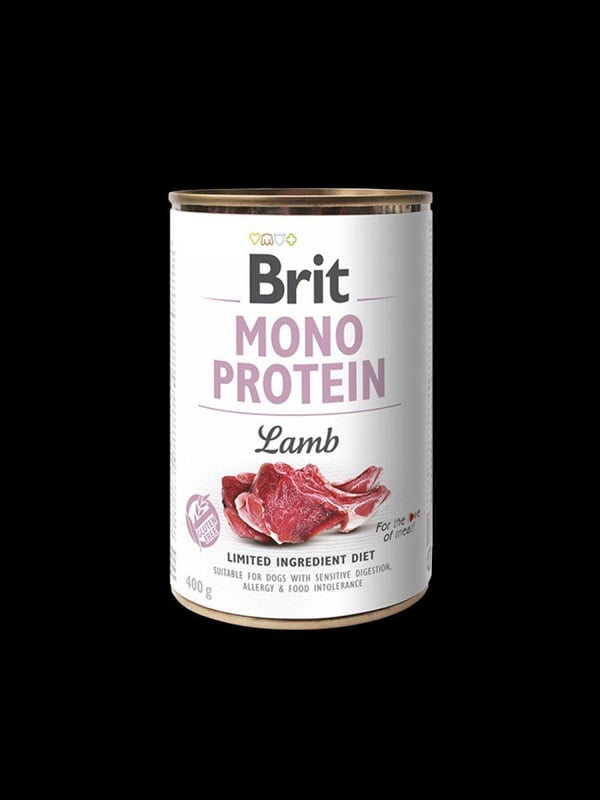 Brit MONO PROTEIN LAMB våtfôr til hund 400 g Brit MONO PROTEIN LAMB våtfôr til hund 400 g