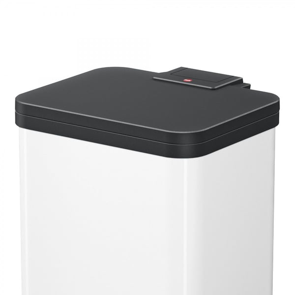 Hailo Öko duo plus M 0622-230 Avfallsbehållare 18 l Stålplatta (B x H x D) 320 x 430 x 330 mm Vit, svart Träfotsmekanism 1 st