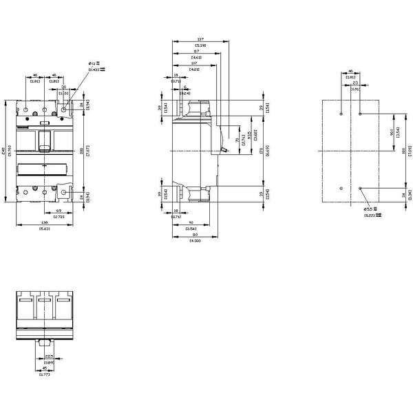 Siemens 3VA5330-6EF31-2AA0 -katkaisija, 1 kpl, IP40