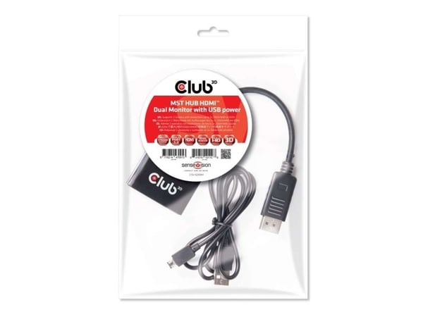 Club 3D CSV-6200H MST-keskitin, DisplayPort 1.2 - 2x HDMI