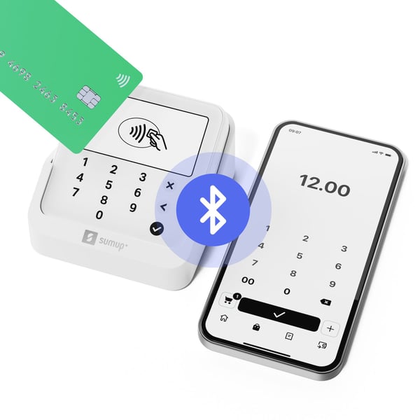 SumUp Solo Lite & Charging Station, Lähialueen kommunikointi (NFC), Valkoinen, 218 g