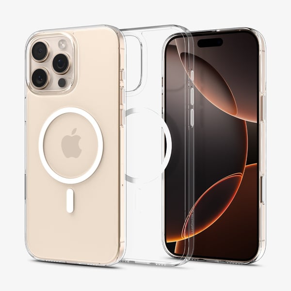 Spigen Thin Fit T (Mag Fit), Mobilskal, Apple, iPhone 16 Pro, 16 cm (6.3"), Transparent, Vit
