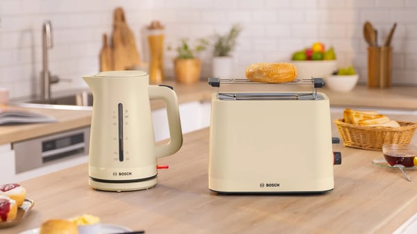 Bosch MyMoment TAT3M127 - Brødrister - 2 skive - 2 Spor - kremfarget