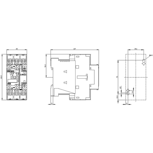 Siemens 3RT2027-2KA40, 102 mm, 54 mm, 108,5 mm, 115,5 mm, 643 g, 1 kpl