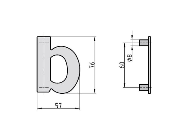 Basi 7300-1013 Talon numerokilpi Antrasiitti