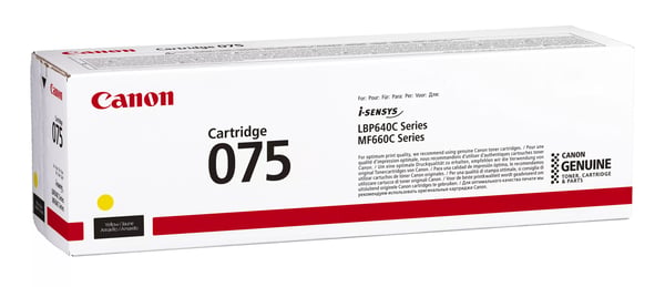 Canon 075 - Gul - original - box - tonerkassett - för imageCLASS LBP646Cdw, LBP647Cdw, MF662Cdw, MF663Cdw, MF665Cdw