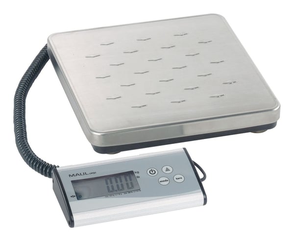 MAUL Cargo elektroninen pakettivaaka 120 kg, 50 g:n välein, ruostumatonta terästä, digitaalinen