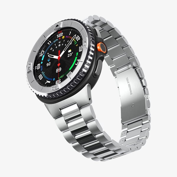Spigen Bezel Tune, Box, SmartWatch, Silver, Samsung, Watch 8 Classic (46mm), Rostfritt stål