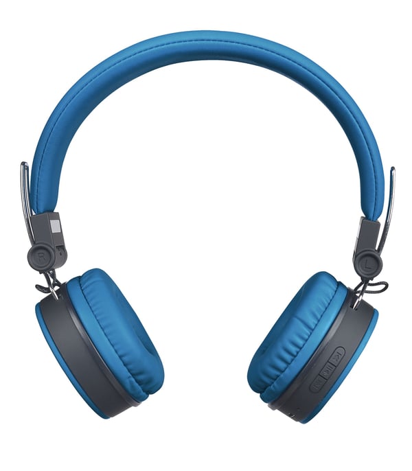 Streetz BT200 Foldable on-ear BT headset, 3.5 mm, blue, Ledning & Trådløs, Samtaler/musikk, 20 - 20000 Hz, 184 g, Hodesett, Hvit