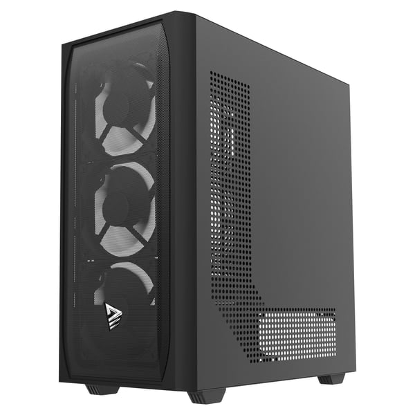 Savio Noctis Flow, Cube, PC, Svart, ATX, Micro ATX, Mini-ITX, Hjem/Kontor, 17 cm