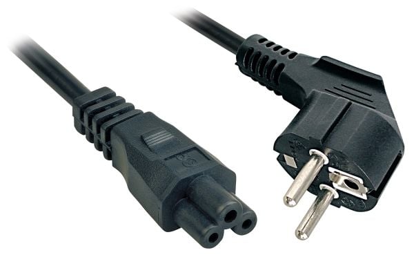 Lindy 2m, CEE 7/7 - IEC 320 C5, 2 m, CEE7/7, C5 kopling Lindy 2m, CEE 7/7 - IEC 320 C5, 2 m, CEE7/7, C5 kopling