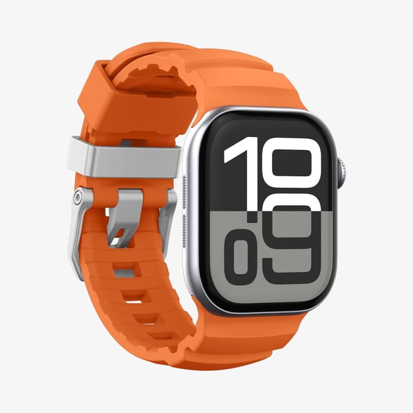 Spigen WBS2, Band, Smartwatch, Orange, Apple, Apple Watch 10/11 (46mm), Silikon