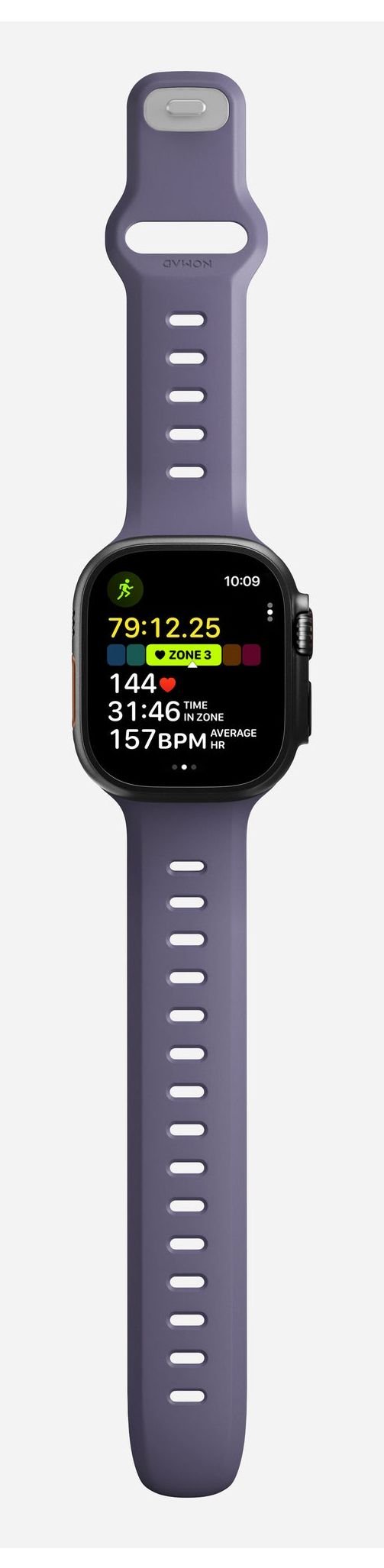 Nomad Tempo Band, Band, Smartwatch, Lila, Apple, 49mm / Ultra, Gummi