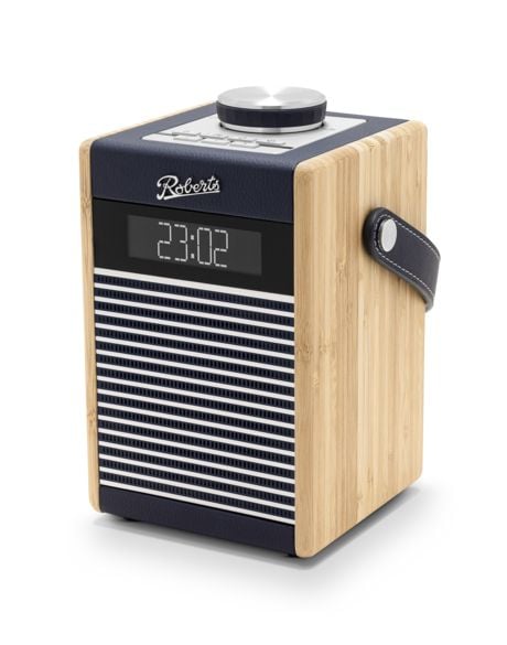 Roberts Radio Rambler Midi, Bærbar, Analog og digital, DAB, DAB+, FM, LCD, Blå, Marineblå, Aluminium, Bamboo