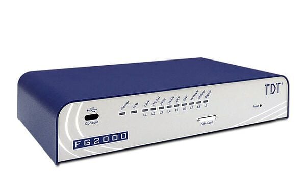 TDT FG2000, Ethernet WAN, 2.5 Gigabit Ethernet, Grå, Blå