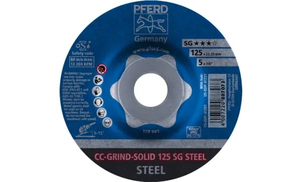 PFERD 64185125, 2,22 cm, 12,5 cm, 12200 RPM, 10 kpl