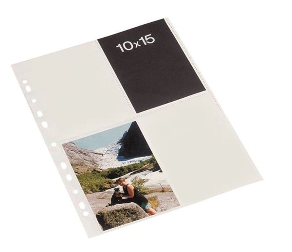 Fotolommer Bantex 10x15 hvid - (10 stk.)