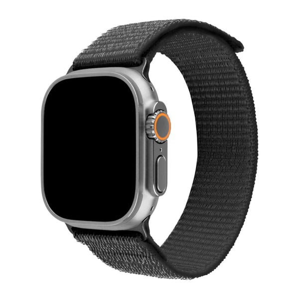 Fast Fast | Sportsrem for Apple Watch Ultra 49mm | 160-210 mm | Mørkegrå | Nylon