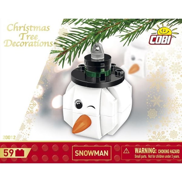 Cobi Julgransdekoration från tegelstenar - Snögubbe