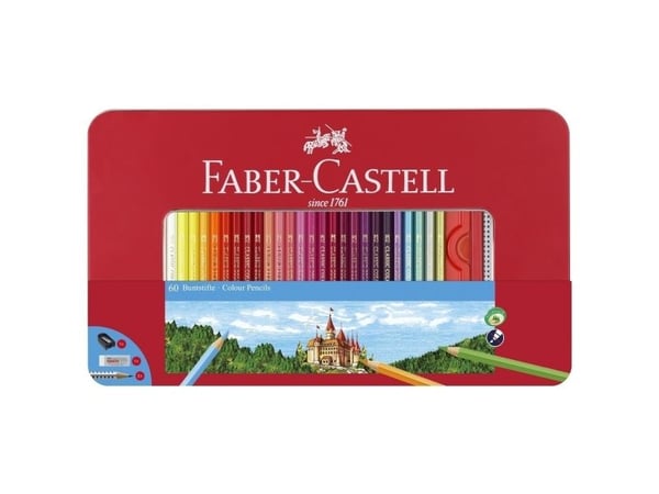 Faber-Castell Classic - Fargeblyant- og blyantsett - 62 deler