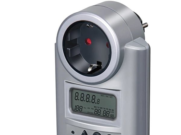 Brennenstuhl BN-PM231, Elektronisk, Plug-in, Starkström, Energieffektivitet, Power factor, Power frequency, Uteffekt, Spänning, Grå, kWh, LCD