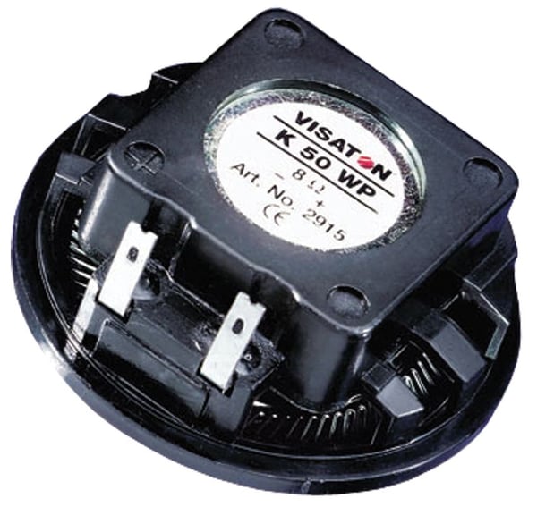 Visaton VS-K50WP, 1.0 kanaler, 2 W, 180 – 17000 Hz, 8 O, Svart