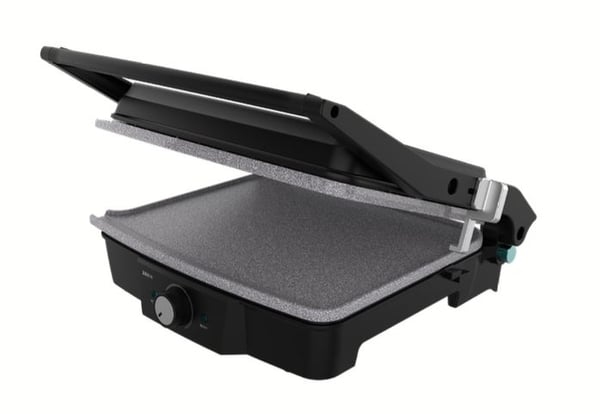 Cecotec 03193, Sort, Rustfritt stål, Rektangulær, Rotasjon, Griddle, 297 x 235 mm, Stein