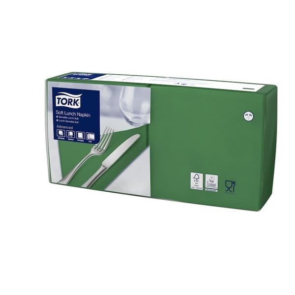 Tork 150 servietter Soft green, Grøn, monokromatisk, 325 mm, 328 mm, 328 mm, 328 mm, 162 mm