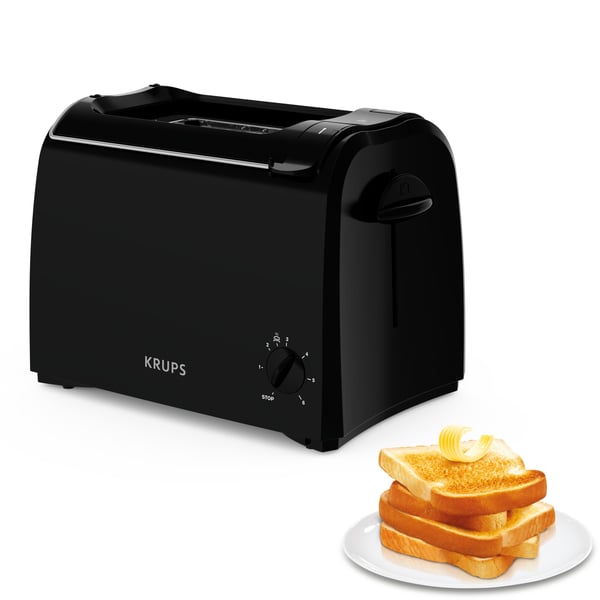 Krups Proaroma KH1518, 2 skiver, Svart, Plast, 850 W, 850 W, 850 W