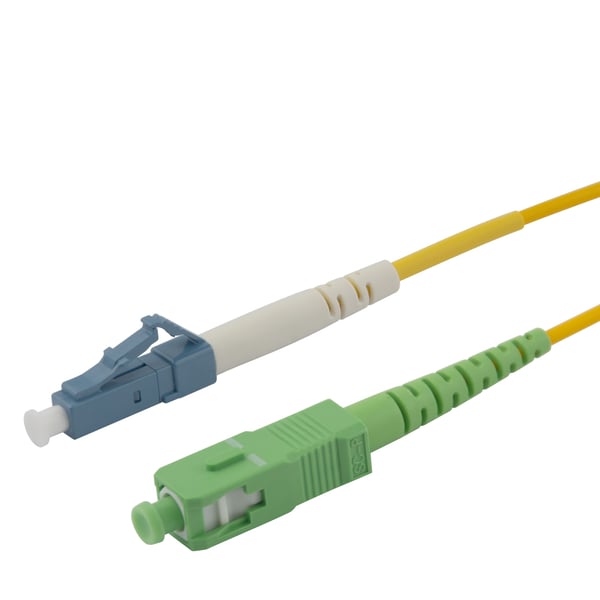OS2 Fiberkabel, LC - SC, simplex, UPC/APC, 1,0 m