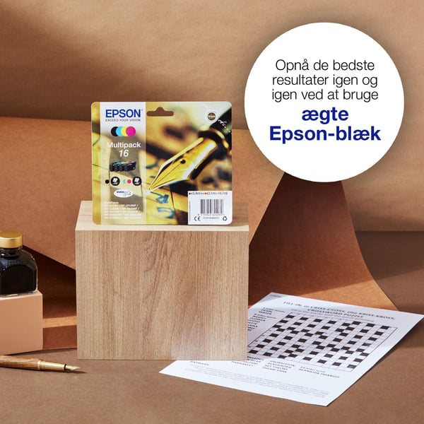 Epson Pen and crossword Singlepack Magenta 16 DURABrite Ultra Ink, Standard utskriftsproduksjon, Fiolblå, Pigmentbasert blekk, 3,1 ml, 1 stykker, E...