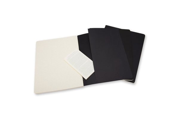 Cahier Journal Squared XL Musta 3-pack 3-pack