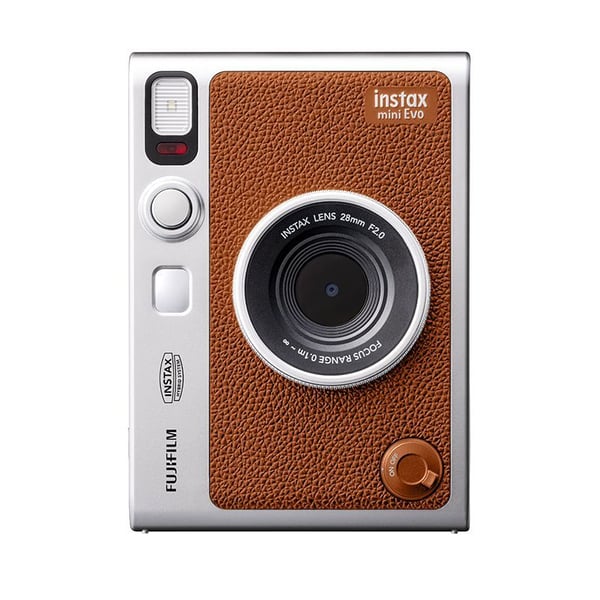 Fujifilm Instax mini Evo - Digitalkamera - kompakt med omedelbar fotoskrivare - Bluetooth - brun