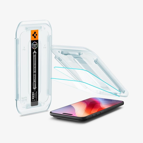 Spigen Glas.tR EZ Fit, Apple, iPhone Air, Dammresistent, Reptålig, Transparent, 2 styck