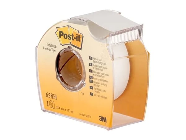 Korrigeringstejp 3M Post-it med dispenser 25 mm x 17 m vit